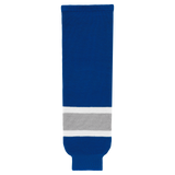 Athletic Knit (AK) HS630-446 Royal Blue/Grey/White Knit Ice Hockey Socks