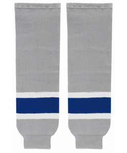 Modelline Grey/Royal Blue/White Knit Ice Hockey Socks