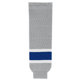 Athletic Knit (AK) HS630-450 Grey/Royal Blue/White Knit Ice Hockey Socks
