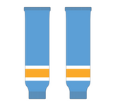 Athletic Knit (AK) HS630 Sky Blue/White/Gold Ice Hockey Socks - PSH Sports