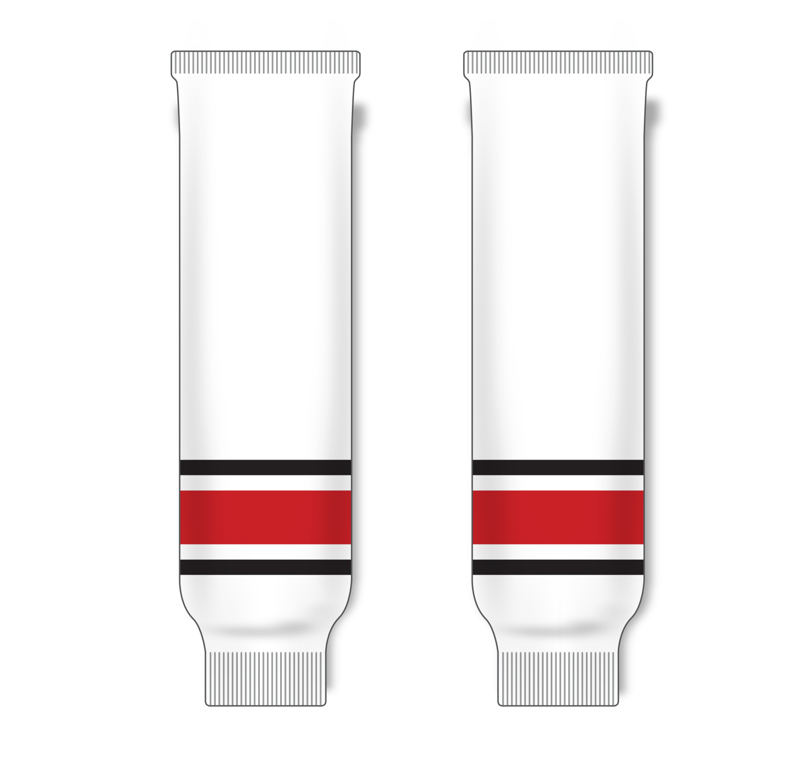 Athletic Knit (AK) HS2100-367 New Jersey Devils White Mesh Ice Hockey Socks Small - 21
