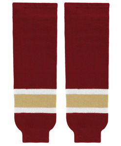 Modelline AV Red/White/Vegas Gold Knit Ice Hockey Socks