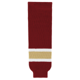 Modelline AV Red/White/Vegas Gold Knit Ice Hockey Socks