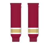 Athletic Knit (AK) HS630 AV Red/White/Gold Ice Hockey Socks - PSH Sports