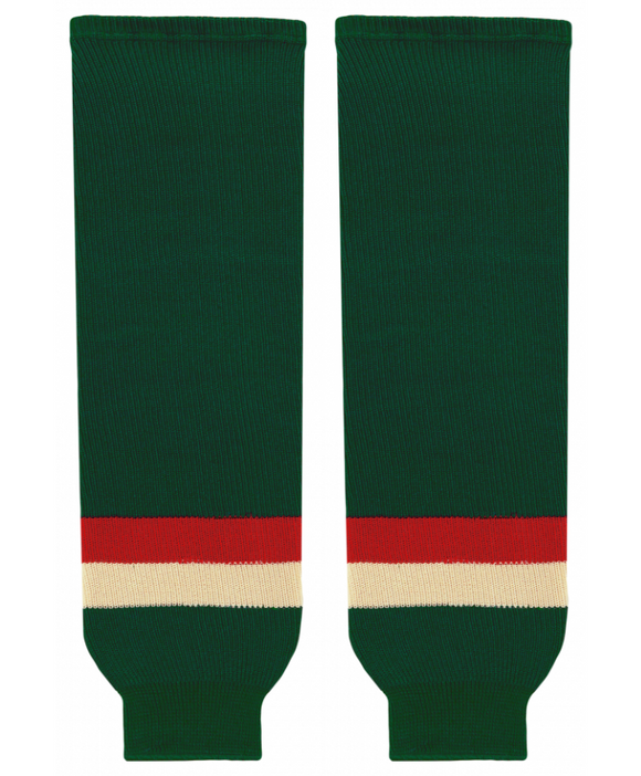 Athletic Knit (AK) HS630-588 2016 Minnesota Wild Stadium Series Dark Green Knit Ice Hockey Socks