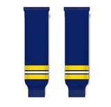 Athletic Knit (AK) HS630 2011 University of Michigan Wolverines Navy Ice Hockey Socks - PSH Sports