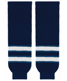 Modelline Winnipeg Jets Home Navy Knit Ice Hockey Socks