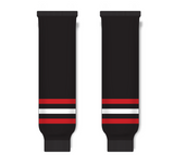 Athletic Knit (AK) HS630 New Chicago Blackhawks Third Black Ice Hockey Socks - PSH Sports