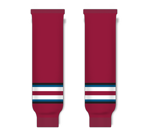Athletic Knit (AK) HS630 2002 Colorado Avalanche Third AV Red Ice Hockey Socks - PSH Sports