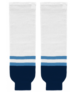 Athletic Knit (AK) HS630-667 2010 Florida Panthers Third White Knit Ice Hockey Socks