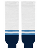 Athletic Knit (AK) HS630-667 2010 Florida Panthers Third White Knit Ice Hockey Socks