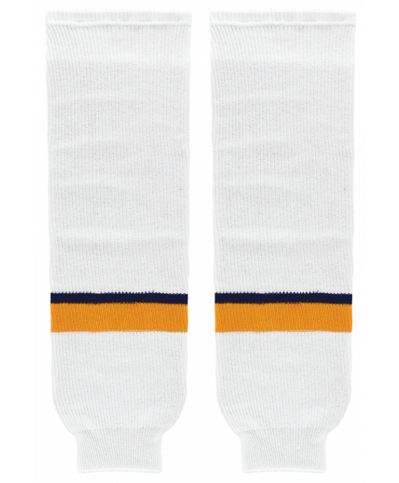 Athletic Knit (AK) HS630-676 2017 Nashville Predators White Knit Ice Hockey Socks