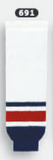 Athletic Knit (AK) HS630-691 Columbus Blue Jackets White Knit Ice Hockey Socks