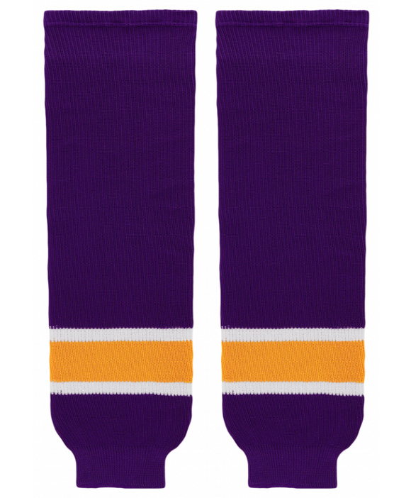 Modelline 1980-1986 Los Angeles Kings Away Purple Knit Ice Hockey Socks