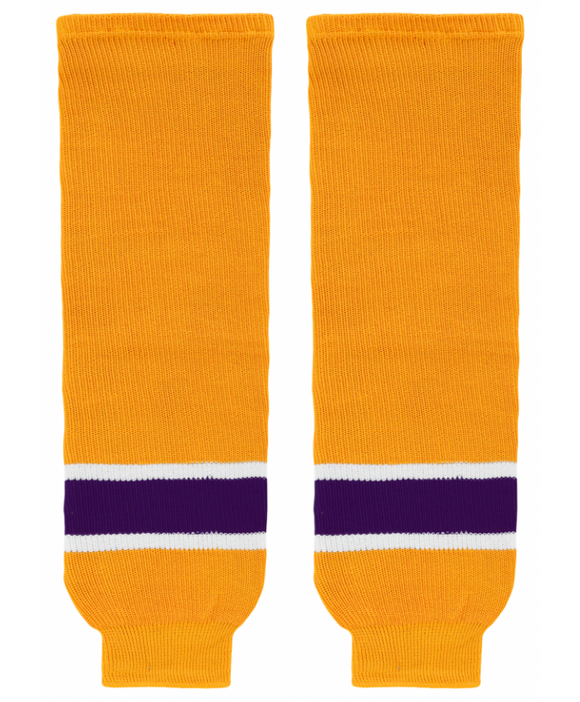 Modelline 1980-1986 Los Angeles Kings Home Gold Knit Ice Hockey Socks