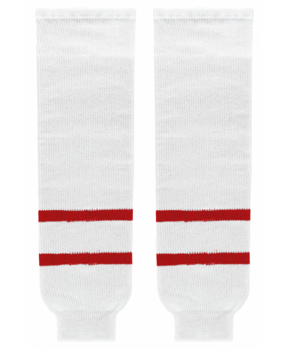K1 Intermediate/Boy Custom Hockey Socks-White/Blue.