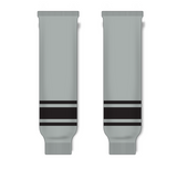 Athletic Knit (AK) HS630 Grey/Black Ice Hockey Socks - PSH Sports