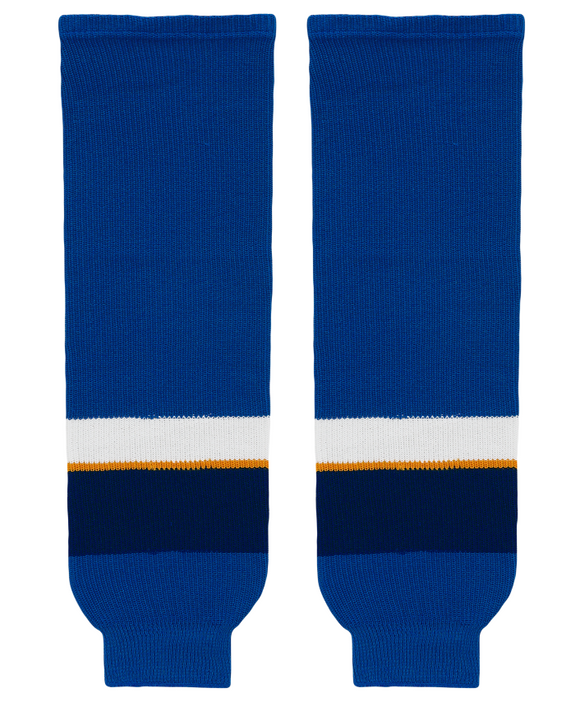 Modelline 2007-2013 St. Louis Blues Home Royal Blue Knit Ice Hockey Socks