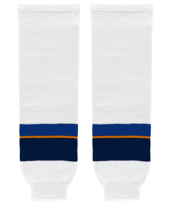 Modelline 2007-2013 St. Louis Blues Away White Knit Ice Hockey Socks