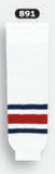 Athletic Knit (AK) HS630-891 2010 Columbus Blue Jackets White Knit Ice Hockey Socks