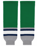 Athletic Knit (AK) HS630-945 Plymouth Whalers Kelly Green Knit Ice Hockey Socks