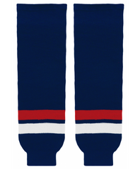 Athletic Knit (AK) HS630-980 2005 Team USA Navy Knit Ice Hockey Socks - CLOSEOUT