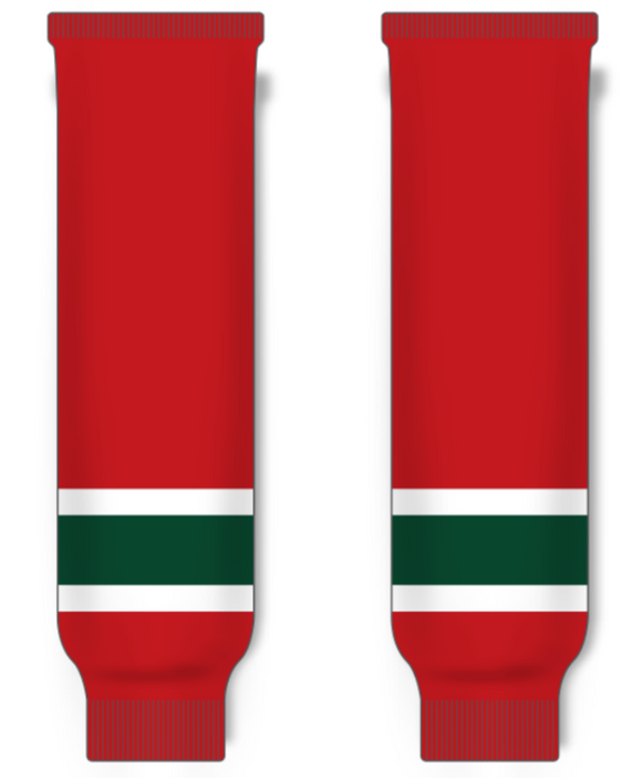 Modelline Halifax Mooseheads Away Red Knit Ice Hockey Socks