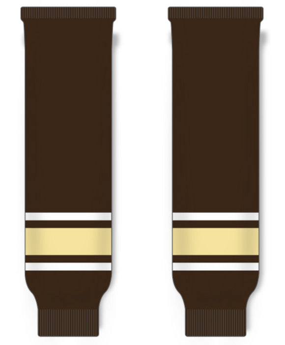 Modelline Hershey Bears Away Chocolate Brown Knit Ice Hockey Socks