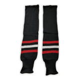 K1 Sportswear Chicago Blackhawks Black Knit Ice Hockey Socks