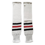 K1 Sportswear Chicago Blackhawks White Knit Ice Hockey Socks