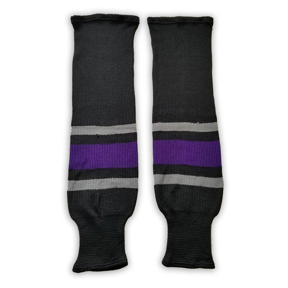 K1 Sportswear Los Angeles Kings S747 Black Knit Ice Hockey Socks