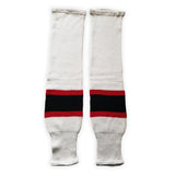 K1 Sportswear New Jersey Devils White Knit Ice Hockey Socks