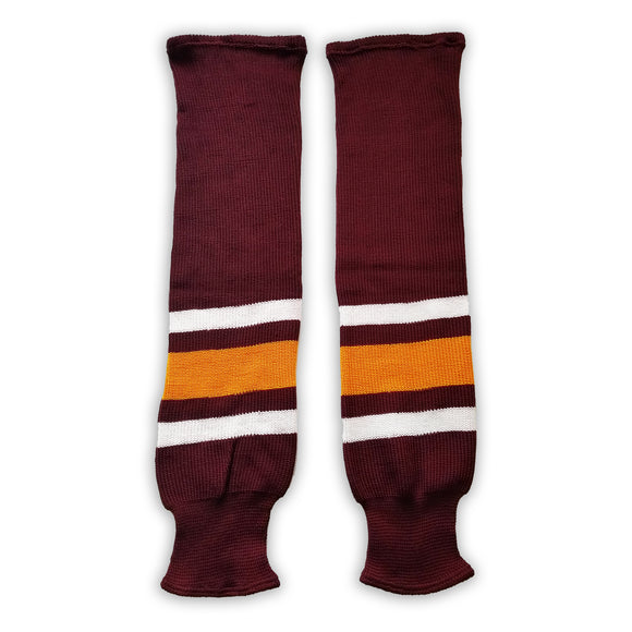 K1 Sportswear University of Minnesota Golden Gophers S734 Maroon Knit Ice Hockey Socks