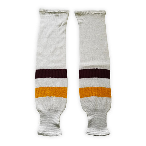 K1 Sportswear University of Minnesota Golden Gophers SCMNM White Knit Ice Hockey Socks