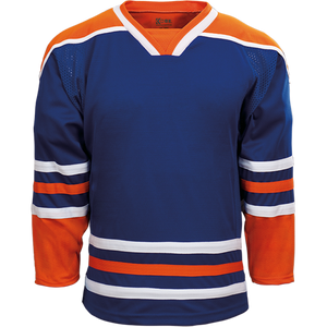 Kobe Sportswear K3G11A Edmonton Oilers Away Royal Blue Pro Series Hockey Jersey Adult Goalie 2XL