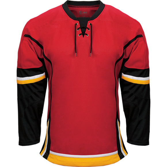 Kobe Sportswear K3G48A Calgary Flames Away Red Pro Series Hockey Jersey