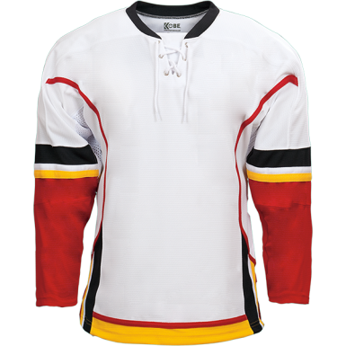 Kobe Sportswear K3G48H Calgary Flames Home White Pro Series Hockey Jersey