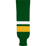 Kobe Sportswear X9800 Forest Green/Gold/White X Series League Knit Ice Hockey Socks