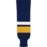 Kobe Sportswear X9800 Navy/Gold/White X Series League Knit Ice Hockey Socks