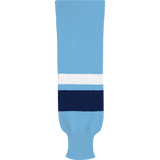 Kobe Sportswear X9800 Powder Blue/Navy/White X Series League Knit Ice Hockey Socks