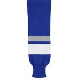 Kobe Sportswear X9800 Royal Blue/White/Grey X Series League Knit Ice Hockey Socks