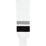 Kobe Sportswear X9800 White/Black/Grey X Series League Knit Ice Hockey Socks