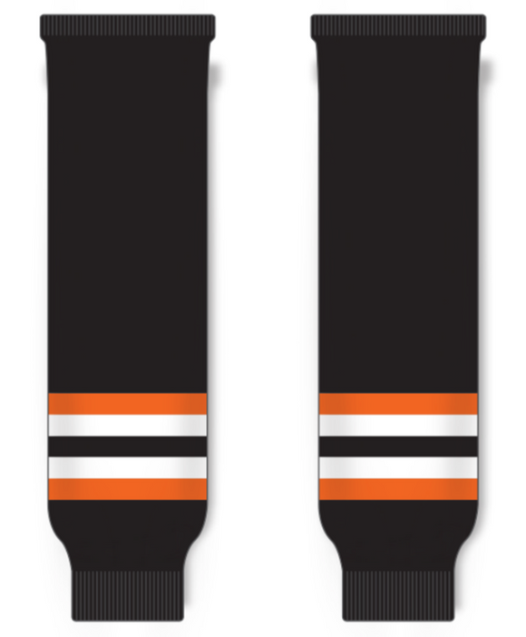 Modelline Lehigh Valley Phantoms Away Black Knit Ice Hockey Socks