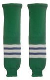 Modelline 1980s Hartford Whalers Away Kelly Green Knit Ice Hockey Socks