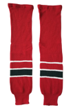 Modelline 1980s New Jersey Devils Away Red Knit Ice Hockey Socks