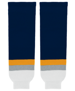 Modelline 2006-09 Buffalo Sabres Away Navy/White White Knit Ice Hockey Socks