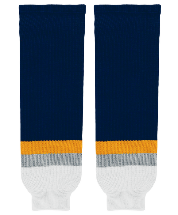 Modelline 2006-09 Buffalo Sabres Away Navy/White White Knit Ice Hockey Socks