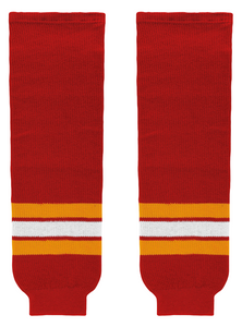 Modelline Calgary Flames Alternate/Classic Red Knit Ice Hockey Socks