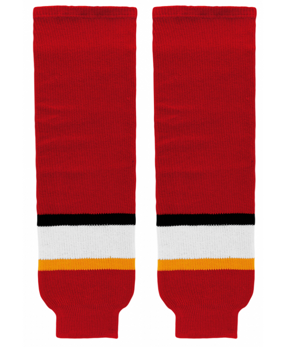 Modelline Calgary Flames Home Red Knit Ice Hockey Socks