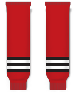 Modelline Mississauga Ice Dogs Away Red Knit Ice Hockey Socks